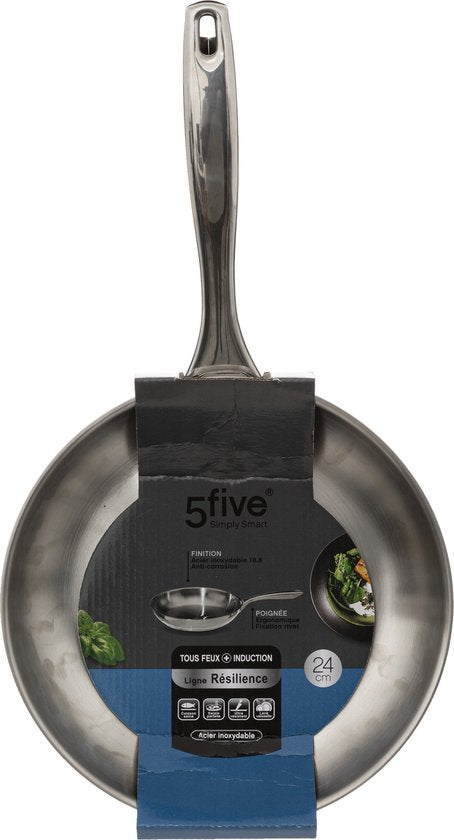 Secret de Gourmet - Koekenpan - Alle kookplaten/warmtebronnen geschikt - zilver - Dia 24 cm