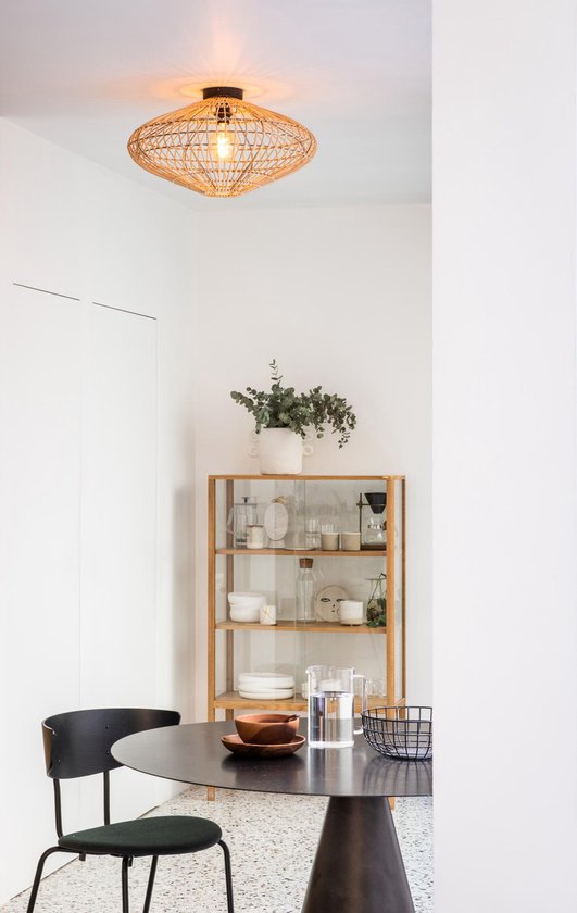 Lucide MAGALI - Plafonnière (Plafondlamp) - Ø 56 cm - 1xE27 - Naturel