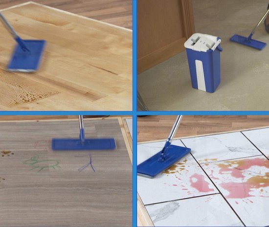 Livington Touchless Mop XXL – zelfreinigende mop – huishoudhulp 2019 - grote capaciteit 7 liter – automatisch dweilsysteem – 360 graden draaiende mop – vloeren schoon maken – makkelijk reinigen