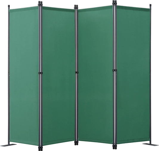 Angel Living - 4 delig vouwscherm - kamerscherm privacy scherm - staal en polyester - groen