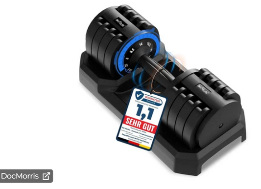 DH FitLife Verstelbare Halter 10-in-1 - 4-25 kg - Zwart - Gietijzer - Compact ontwerp