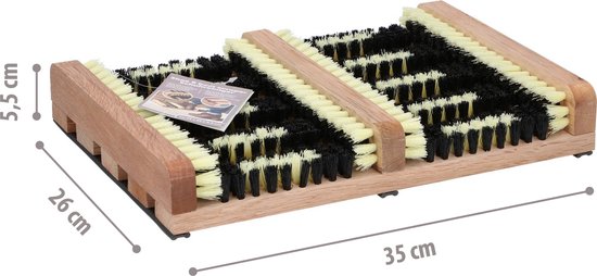 Voetenveger met Borstels - voor Laarzen en Schoenen - Hout - Anti-Slip