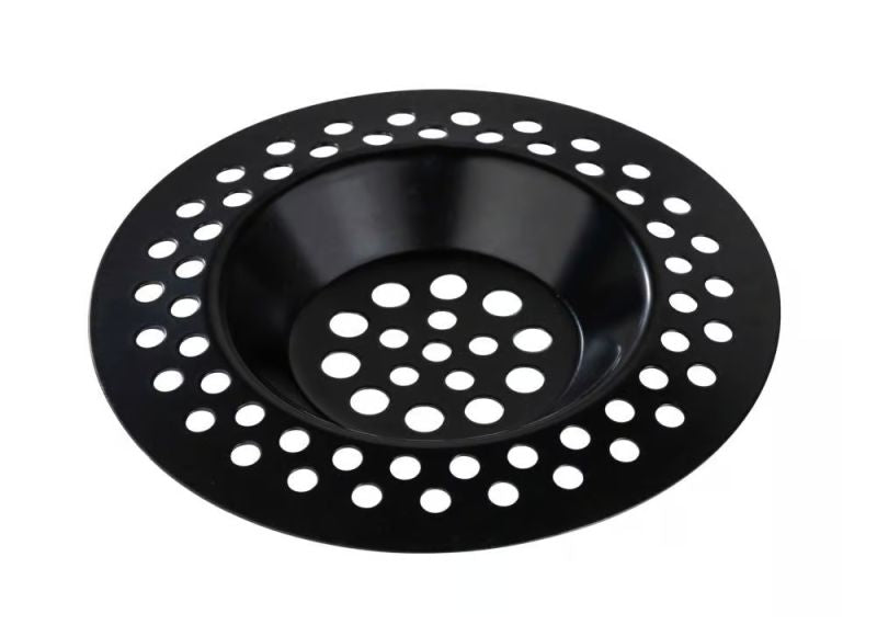 WENKO Edda Afvoerzeef Set van 2 – Ø 7 cm – RVS – Zwart