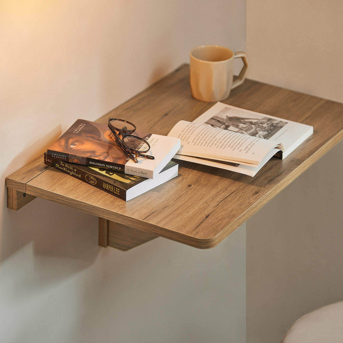 SoBuy Eettafel inklapbaar - Max. 20 kg - 60 x 40 x 2 cm - Bruin
