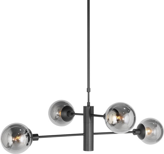 Steinhauer - hanglamp - Constellation - zwart - metaal - Ø 90cm - E14 - 3804ZW