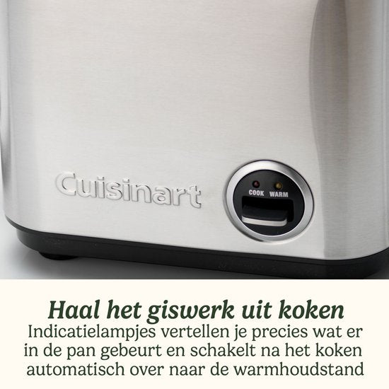 Cuisinart - Rijstkoker met stomer - Stoomkoker voor 6 personen - Multi Cooker BPA Vrij - Zwart