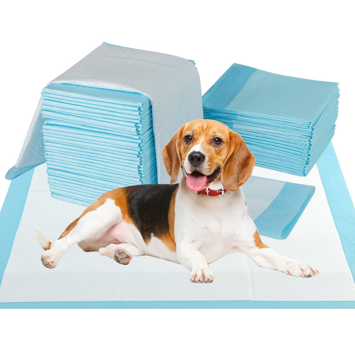 Coast Puppy Trainingsmatten - 6-laags absorptie - wegwerp - 90 x 60 cm - 150 stuks - blauw/wit
