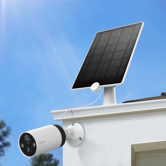 TP-Link Tapo A200-Zonnepaneel - Ontworpen voor Tapo battery camera's- 4.5W oplaadvermogen- IP65 weerbestendig - 4M kabel - 360-graden draaibaar