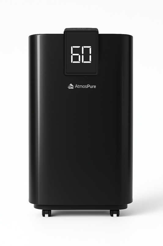 AtmosPure® Luchtontvochtiger AirDry Elite - 12L per Dag - Was-droog Functie - Luchtreiniger - Zwart