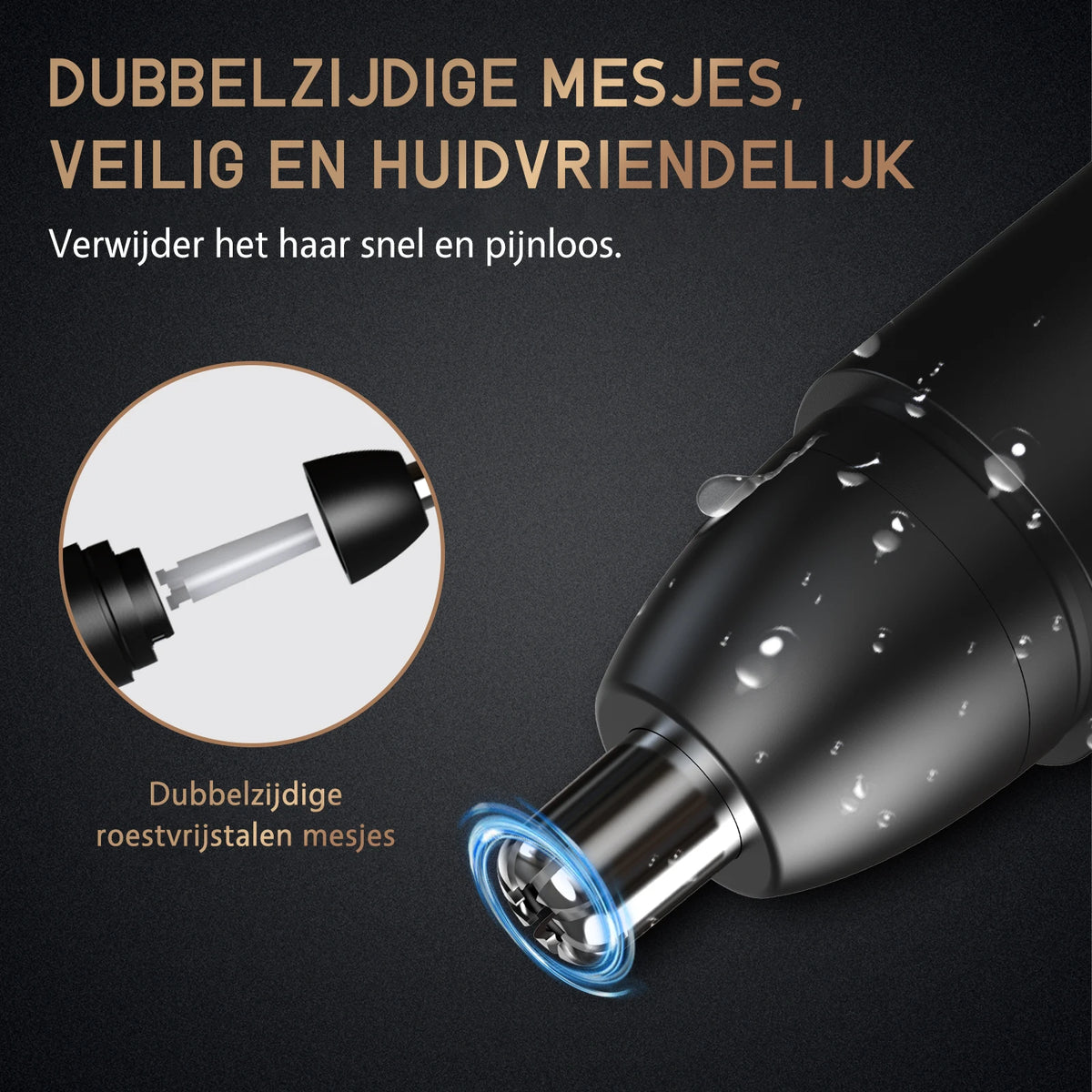 MAXGROOM oplaadbare neus- en oorhaartrimmer