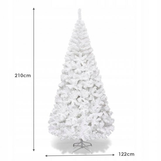 Coast Kunstkerstboom - Met standaard - PVC - Metaal - 210 cm - Wit