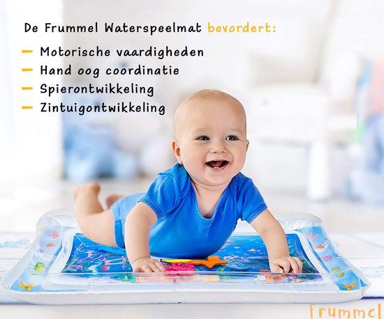 Frummel Waterspeelmat Baby – Watermat – Speelkleed – Opblaasbaar – Waterspeelgoed Baby - Kraamcadeau - Baby Shark