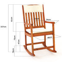Casaria Schommelstoel – Acaciahout Incl. 2 Kussens – Bruin