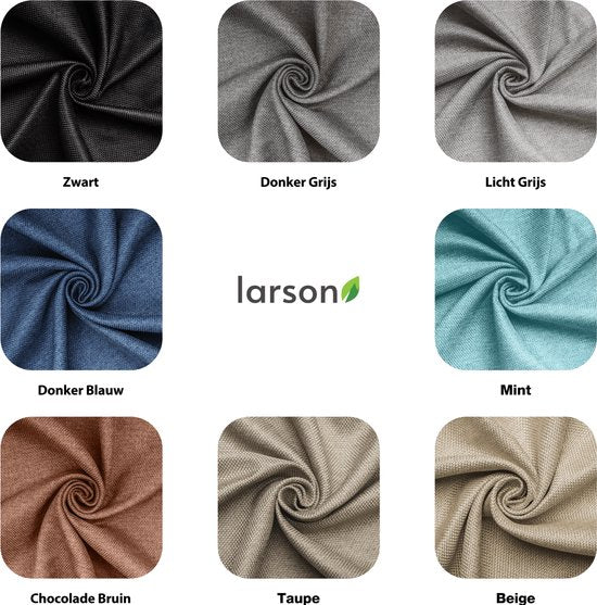Larson - Luxe Geweven Blackout Gordijn - Haken - Chocolade Bruin - 150 x 250 cm – Verduisterend & kant en klaar
