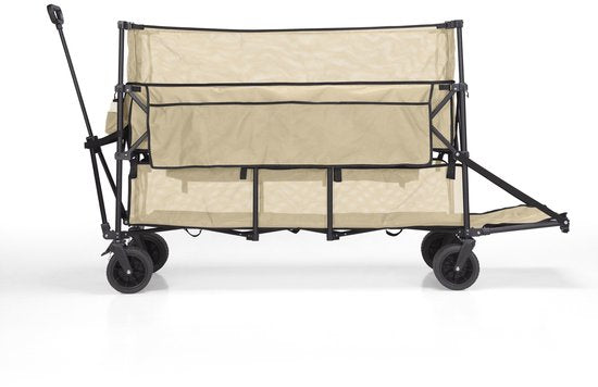 Mr. Fold Bolderkar XXL - opvouwbaar - 600L - 300KG - Beige - all-terrain wielen