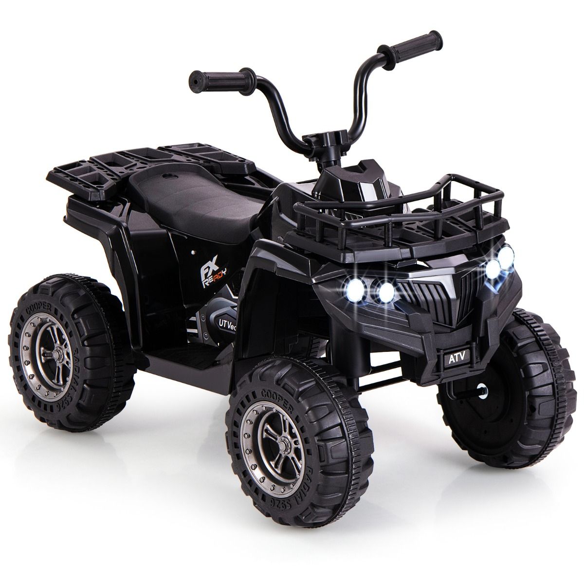Coast Elektrische Kinderquad - met mp3-speler - vooruit- en achteruitfunctie - zwart