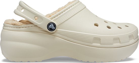 Crocs Classic Platform Lined Clogs Beige EU 38-39 Vrouw