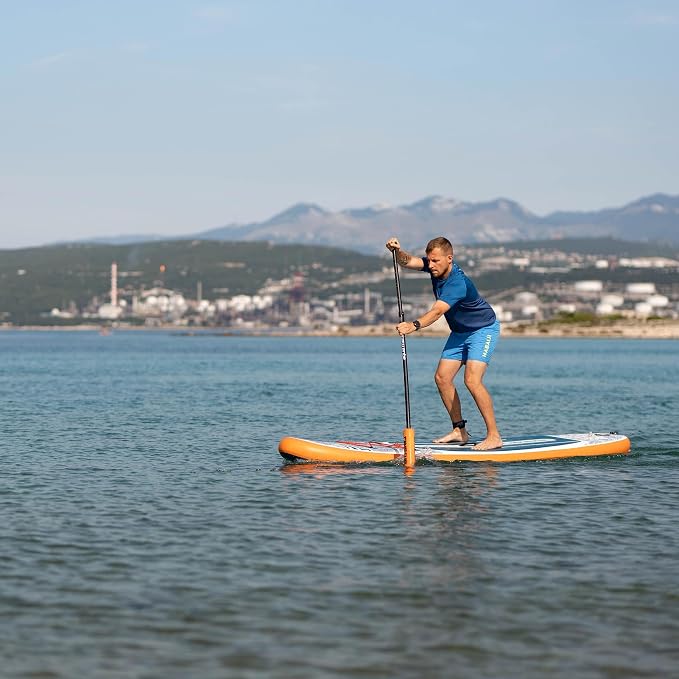 CampSup Opblaasbaar SUP Board Complete Set – Inclusief Peddel, Pomp, Tas, Vin & Veiligheidslijn