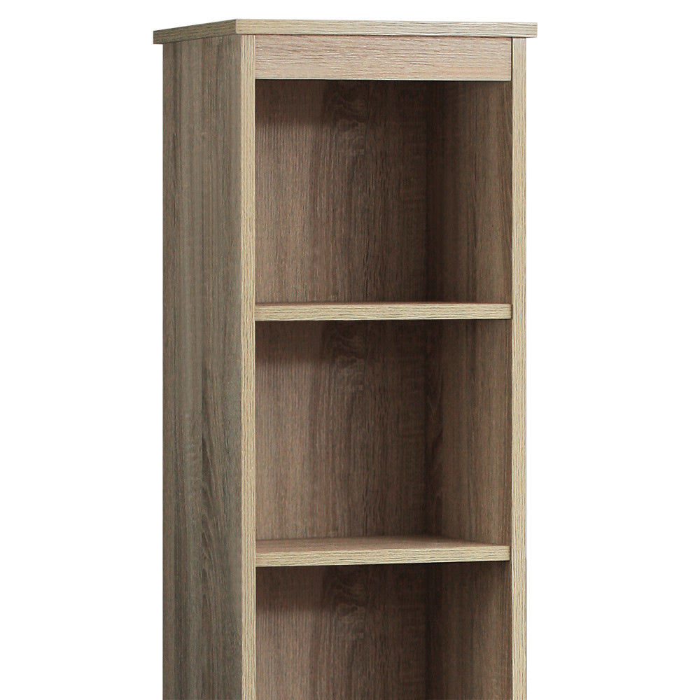 Hoge Kast - Wit Eiken - 6 Vakken - Deur met Magneetsluiting - Opbergkast 170cm