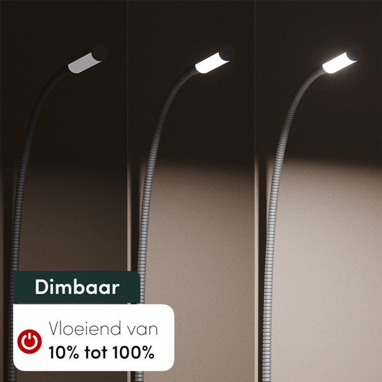 Nolt Leeslamp voor in Bed - Nachtlampje Dimbaar - 2 Bedlampjes - Bedlamp Slaapkamer - Leeslampjes Hoofdbord - Leeslampje Volwassenen
