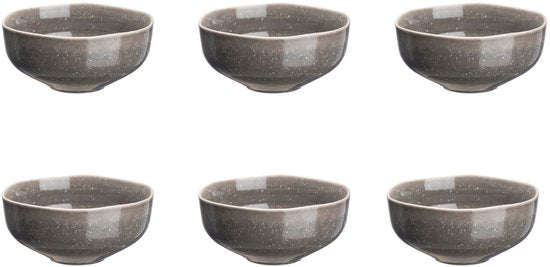 Kom STELLAR Ø14cm - 6 stuks - Betongrijs