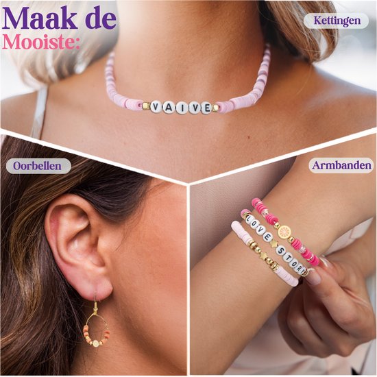 Vaive Katsuki Kralen Deluxe Starter Kit - 2485-delige Sieraden Maken Set - Knutselen Meisjes - Voor Kinderen - Knutselkoffer - Armband Maken - Oorbellen maken