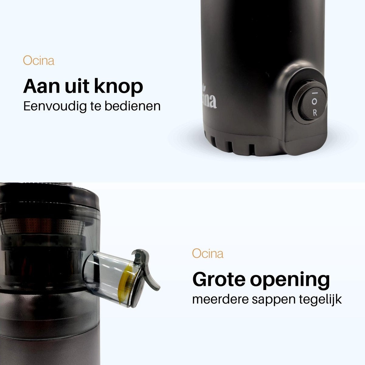 Ocina Mini Slowjuicer - Sapcentrifuge - Juicers - Zwart
