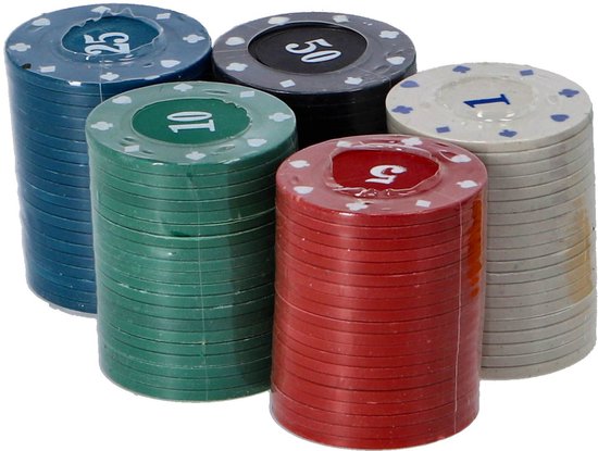 Pokerset in blik, 200-delig