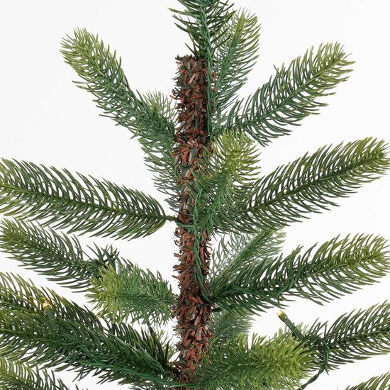 Black Box Trees Nagoya Kunstkerstboom met Verlichting H120 x Ø60 cm - Kerstboom Voor Binnen - Kunstboom met 212 PE Dennentakjes - Slank Model Ø60 cm - Groen