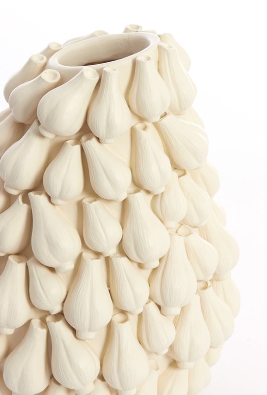 Light & Living Vaas Garlic 47cm - Crème