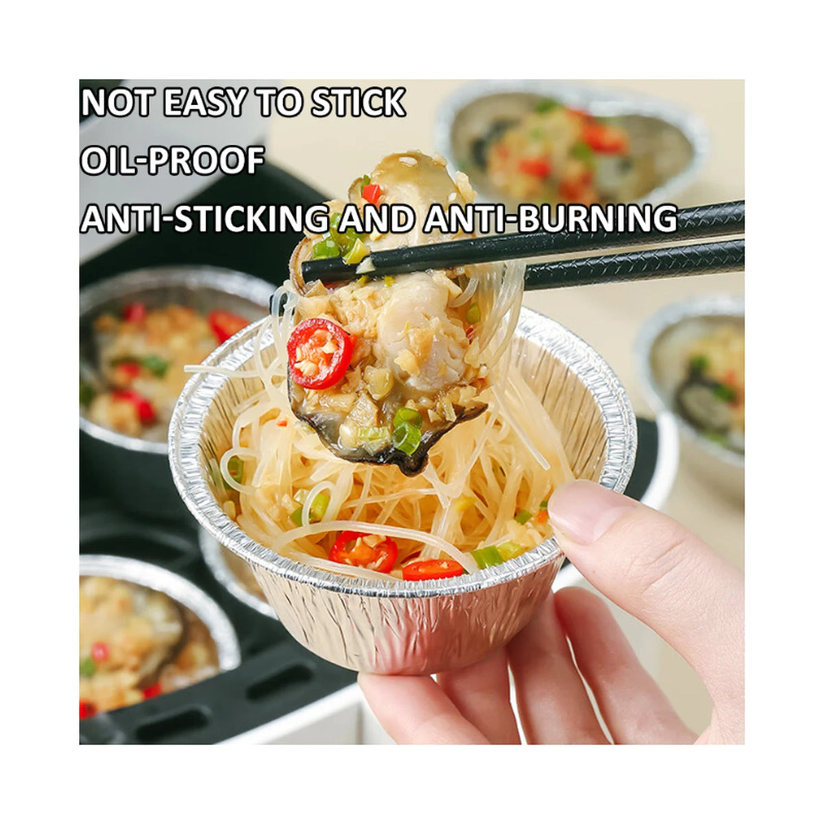 Maxcook Aluminum Foil Cake Cups, Pack of 50, MCPJ3598