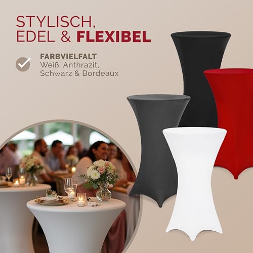 Detex Tafelhoes Cocktailtafel Elastisch - 5 Stuks - Wit