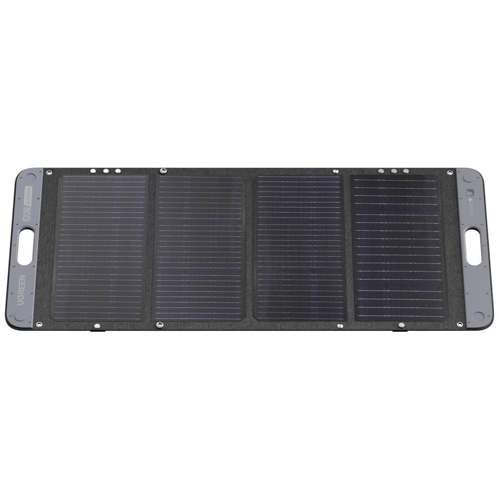 Ugreen 100W Opvouwbaar Zonnepaneel Zwart – 574x540 mm (ingeklapt) / 1290x540x410 mm (opgebouwd) – 5.5A Monokristallijn