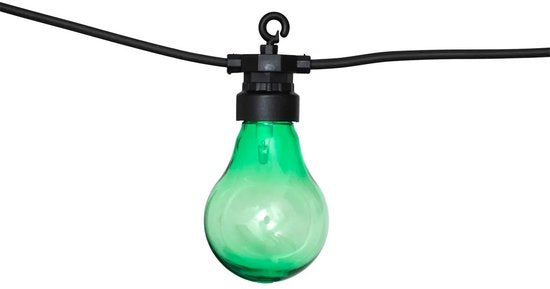 Atmosphera Solar tuin feestlampjes lichtsnoer - gekleurd - kunststof - 490 cm - buiten - Led licht - tuinverlichting op zonne-energie