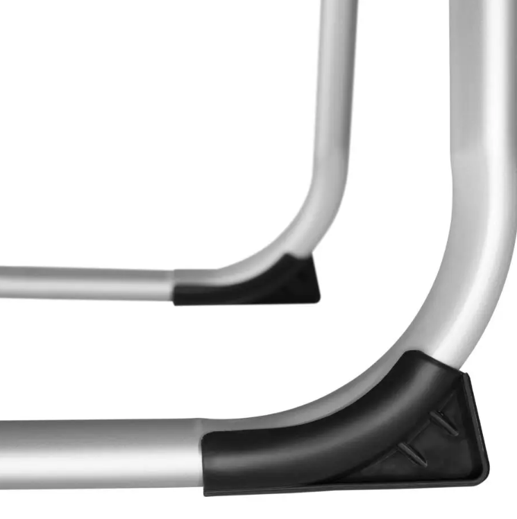 tectake Aluminium Ligstoel Aurelie Zwart – 60 x 189 cm – Opvouwbaar met Zonnedak