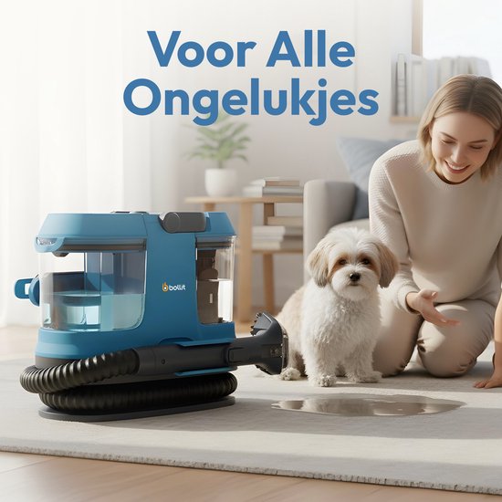 BOLLIT 4-in-1 600W Compact Tapijtreiniger – Vlekkenreiniger & Bank Reiniger – Voor Bank, Auto, Matras – Waterstofzuiger - Meubelreiniger – Reinigingsmachine – Zetelreiniger – Matrasreiniger - Textielreiniger