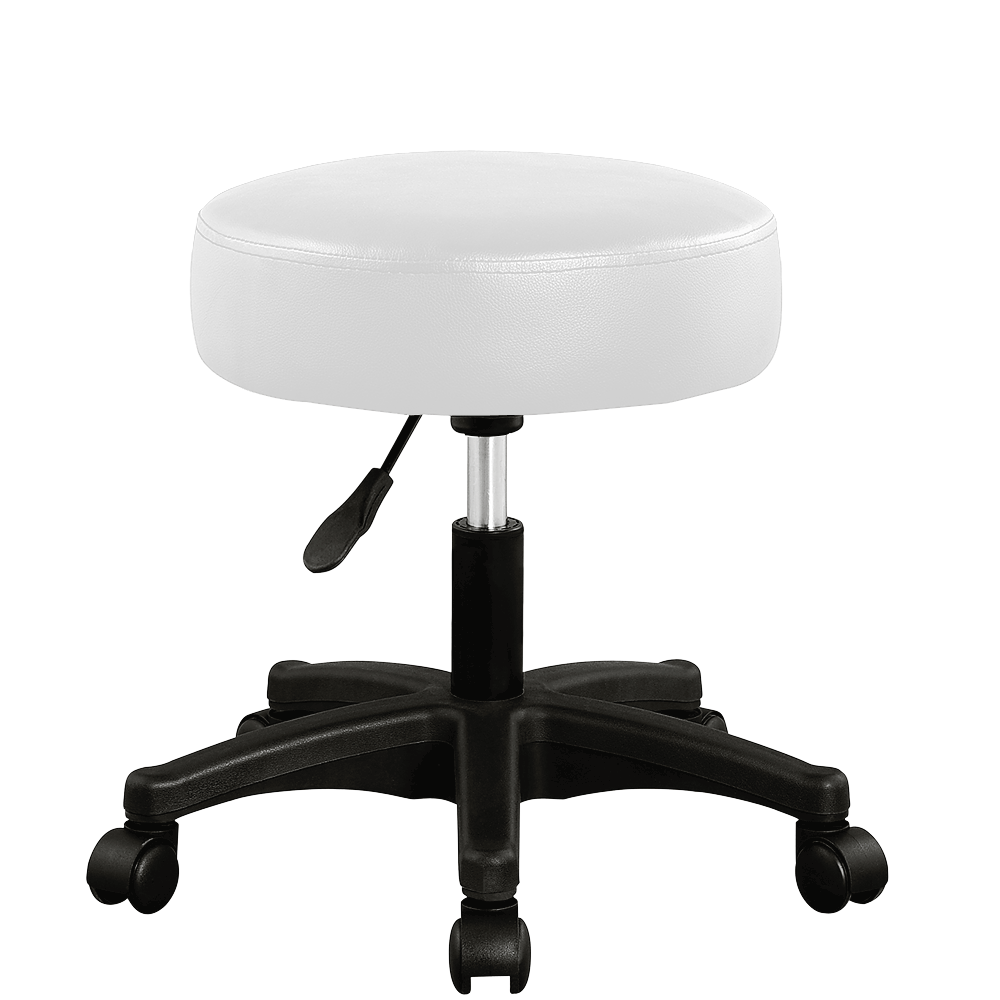 Casaria Verstelbare Draaikruk - 46/60cm Zithoogte – 1 Stuks Wit