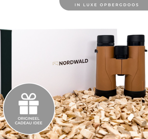 Nordwald 10x42 Verrekijker - Cognac - Met Smartphoneadapter