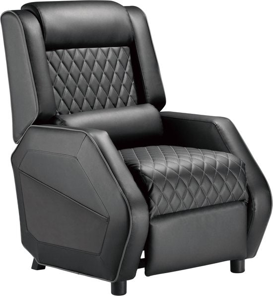 VDD - Gamestoel - Fauteuil - Game stoel - Gamestoel met voetsteun - Gamestoel zwart