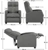 Yaheetech Relaxstoel – Grijs – 87 x 61,5 x 99 cm – Verstelbare Ligstoel met Voetsteun