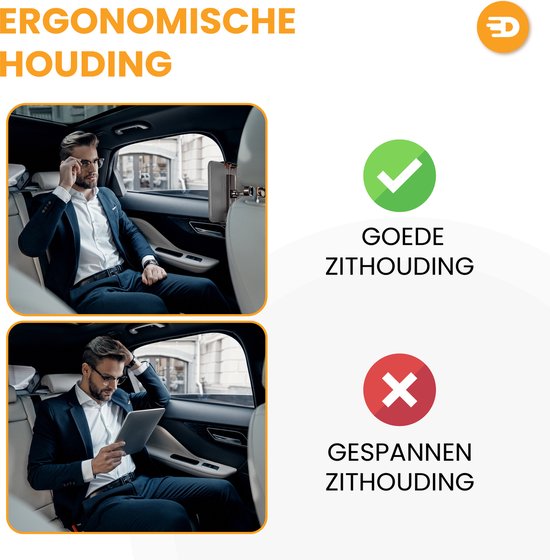 Drivv Tablet Houder Auto - Universeel - 360 Graden Draaibaar - Antislip - Zwart