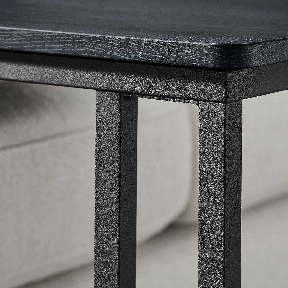 O'DADDY® Bijzettafel - bijzettafels - bijzettafel metaal met hout - bijzettafeltje - tafeltje - salontafels - bijzettafel zwart - bedtafeltje met wielen - bijzet tafel wielen - sidetable - bijzettafels met wielen - 50 x 35 x 55 cm - zwart - grijs
