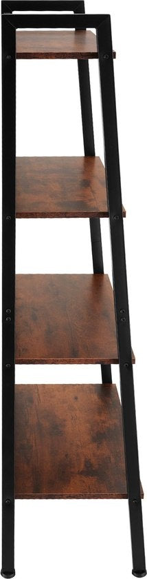 tectake - Wandrek ladderrek boekenrek - Chatham industrieel donkerbruin - 404702
