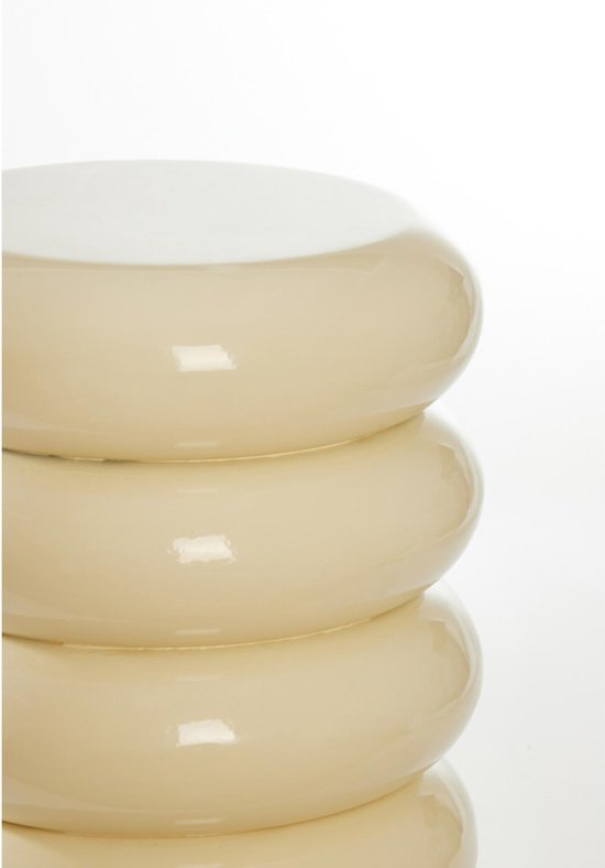 Light & Living Bijzettafel Mirogi - Crème - Ø30cm - Modern
