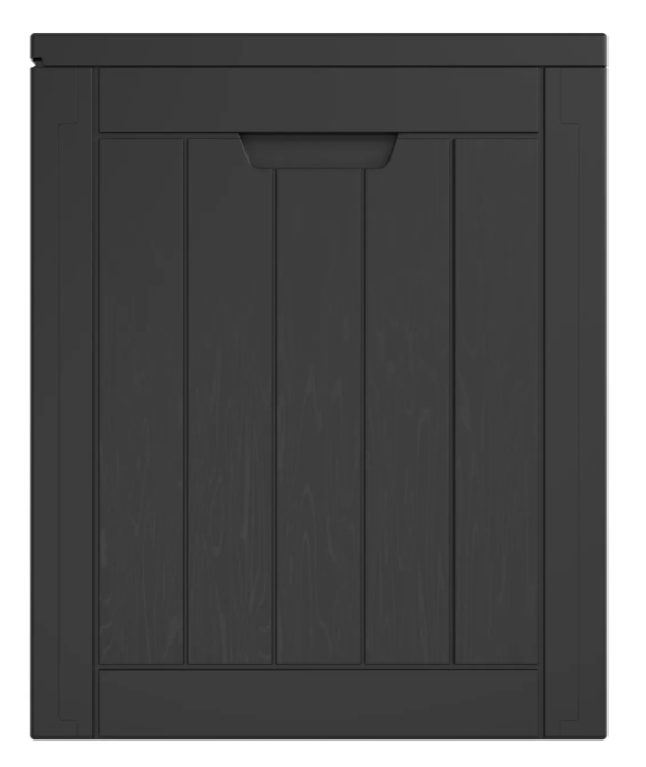 LifeGoods Opbergbox XXS 118L - Tuinkussen Opbergbox - Waterdicht - Weerbestendig - Houtlook - Met Slothouder - Grijs