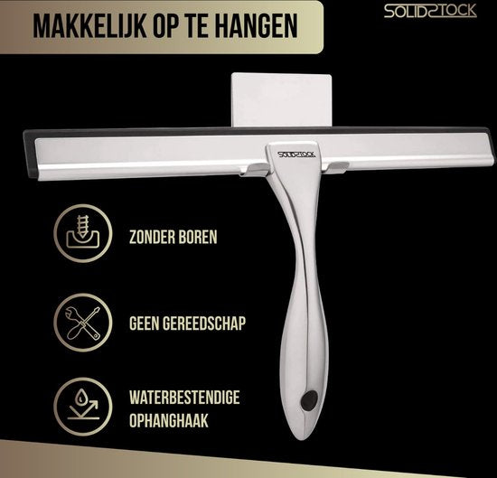 Douchewisser rvs - Luxe Trekker Douche - Ophanghaak Zonder Boren - Douche Trekker Chroom