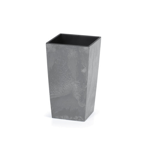 Prosperplast Bloempot Beton Design 26L Antraciet, 26,5 x 26,5 x 50 cm