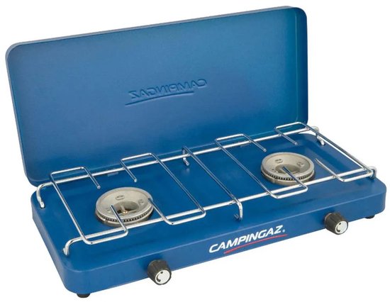 Campingaz Base Camp Camping kooktoestel - 2 pits camping gas kooktoestel - 2x 1600 Watt - blauw