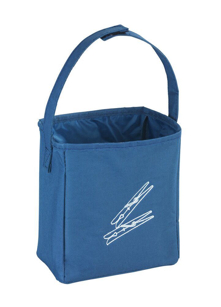 WENKO Wasknijperzak Blauw - Polyester - Met Klittenband en Schouderfunctie