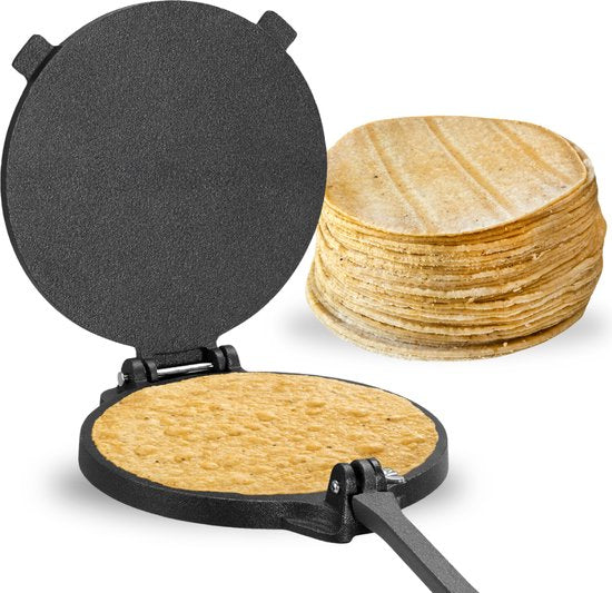 Castex Authentieke Tortilla pers Ø 20 cm - Tortillapers - Tortilla pan - Taco maker